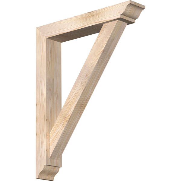Ekena Millwork Traditional Traditional Smooth Bracket w/ Offset Brace, Douglas Fir, 5 1/2"W x 30"D x 38"H BKT0604X30X38TRA01SDF - main